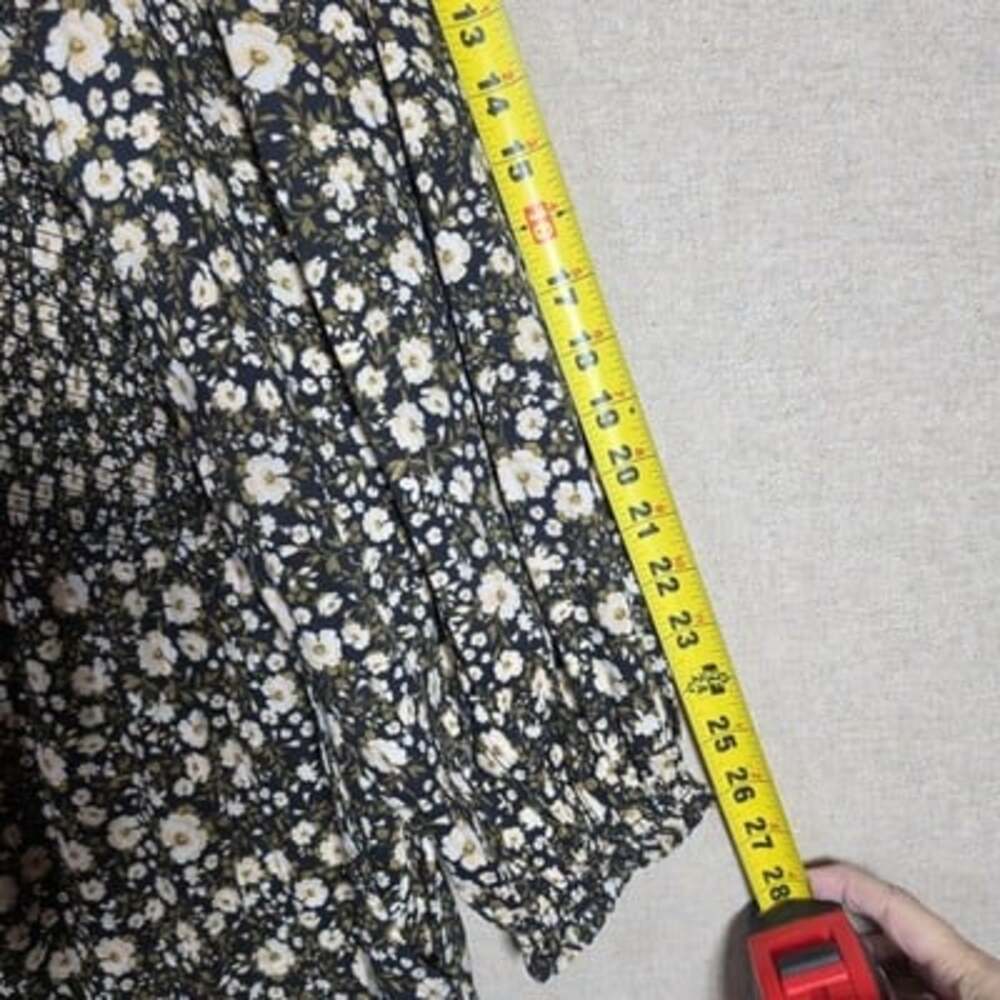 Old Navy Wildflower Floral Tiered Short Sleeve Fit Flare Maxi Dress Sz 4X Black - Picture 5 of 13